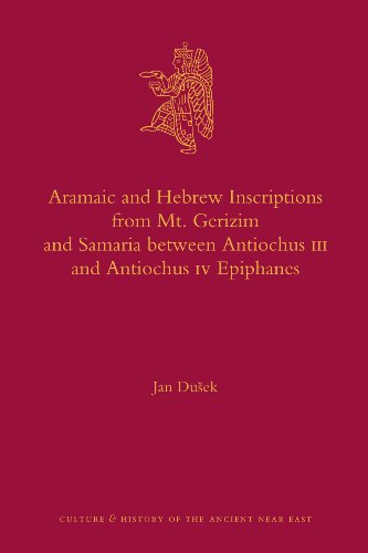Aramaic And Hebrew Inscriptions From Mt Gerizim And Samaria Between Antiochus Iii And Antiochus Iv Epiphanes Jan Duek