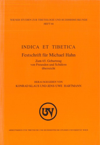 Indica Et Tibetica Festschrift Fur Michael Hahn Konrad Klaus