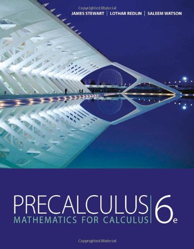 Precalculus Mathematics For Calculus 6th Edition Stewart James Redlin