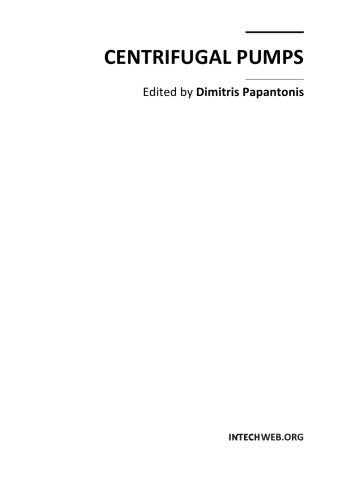 Centrifugal Pumps Dimitris Papantonis