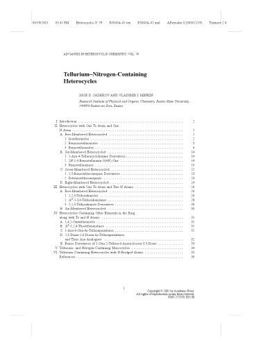 Advances In Heterocyclic Chemistry 79 A Katritzky
