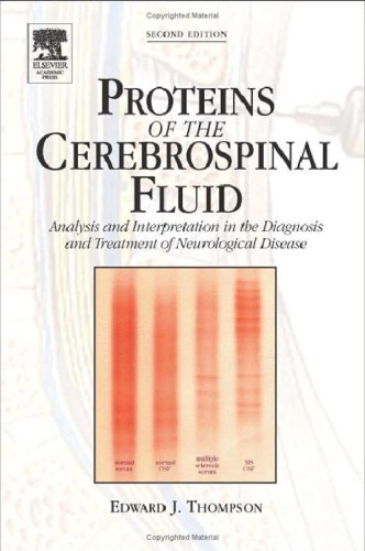 Proteins Of The Cerebrospinal Fluid 2nd Ed E Thompson