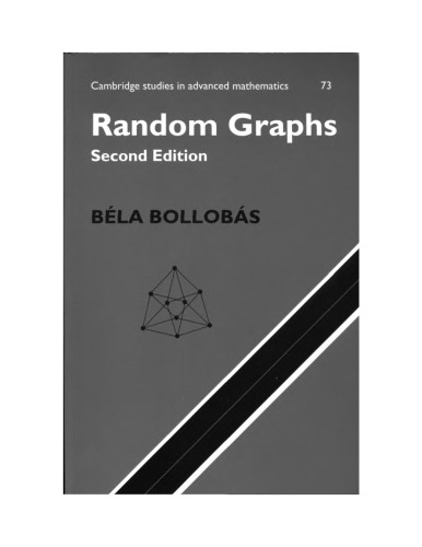 Random Graphs 2nd Ed B Bollobas