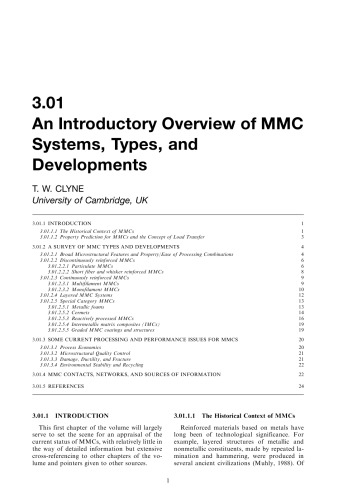 Comprehensive Composite Materials Vol 3 Metal Matrix Composites