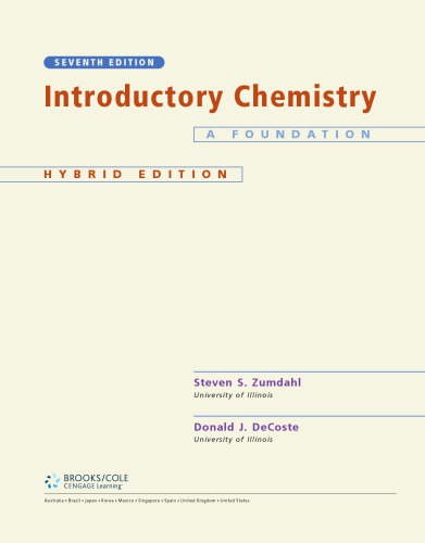 Introductory Chemistry A Foundation Hybrid 7th Ed S Zumdahl