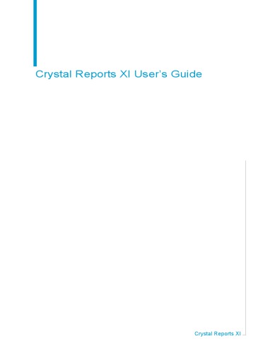 Crystal Reports 11 Users Guide
