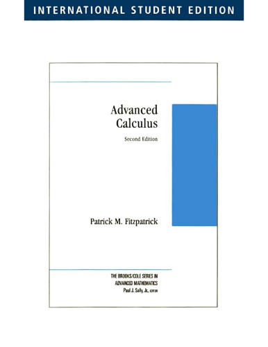 Advanced Calculus Intl Student Edn 2nd Ed P Fitzpatrick