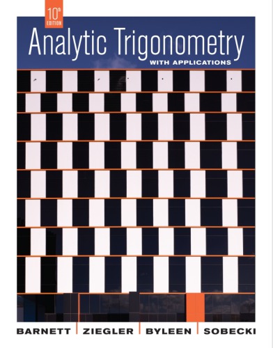 Analytic Trigonometry With Applns 10th Ed Intro Txt R Barnett