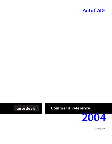 Autocad 2004 Command Reference Autodesk