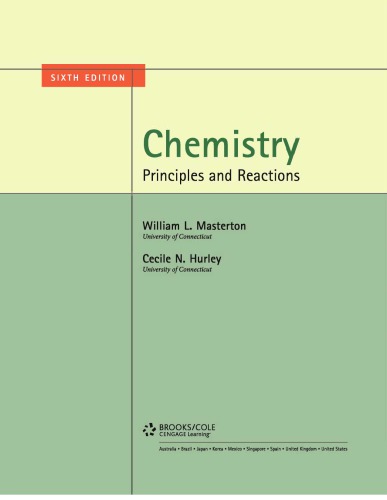 Chemistry Principles And Reactions 6th Ed W Masterton Et Al