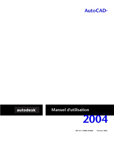 Cours Autocad Manuel Dutilisation 2004