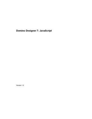Domino Designer 7 Javascript
