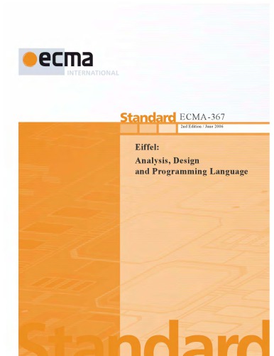 Eiffel Analysis Design And Programming Language Second Edition