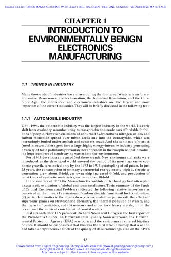 Electronics Mfg With Leadfree Halogenfree And Conductiveadhesive Mtls