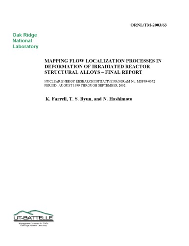 Flow Locallization Procs In Deformation Of Irradiated Reactor Structure Alloys