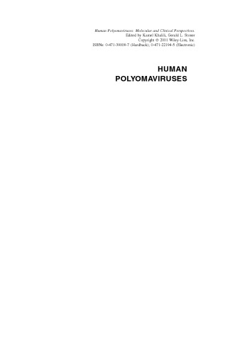 Human Polyomaviruses Molecular And Clinical Perspectives K Khalini