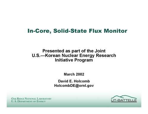 Incore Solidstate Flux Monitor Pres Slides