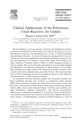 Infectous Disease Clinics Of N America Journal Vol 20