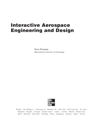 Interactive Aerospace Engineeromg And Design D Newman