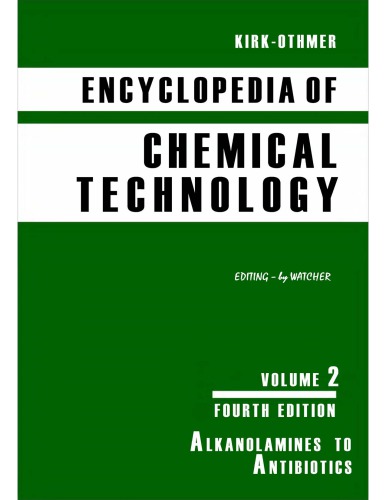 Kirkothmer Encyclopedia Of Chemical Technology Vol 02 4th Ed