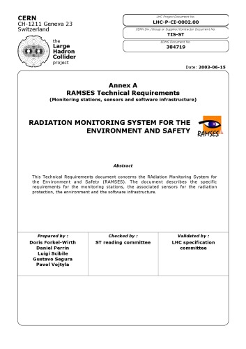 Lhc Radiation Monitoring System Tech Requirements