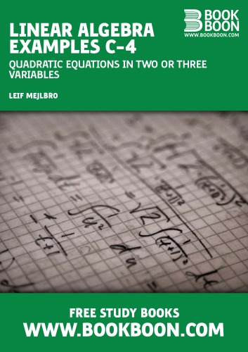 Linear Algebra Examples C4 L Mejlbro Nb Has Some Ads