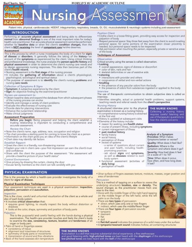 Nursing Assessment Quickstudy Academic