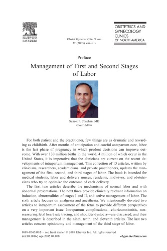 Obgyn Clics Of Na Mgmt Of First And Second Stages Of Labor S Chauhan