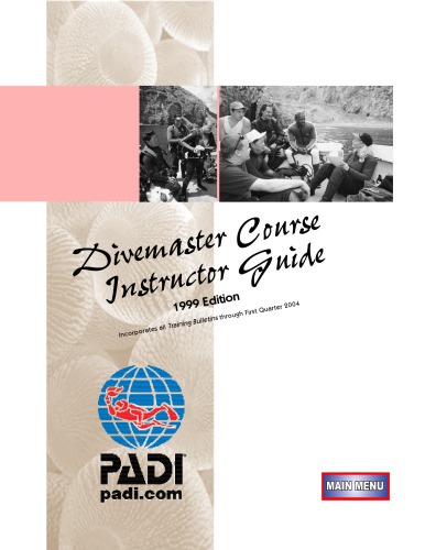Instructor Guide Divemaster Course 1999 Ed