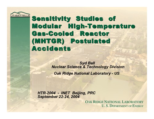 Postulated Mhtgr Reactor Accicents Pres Slides S Ball