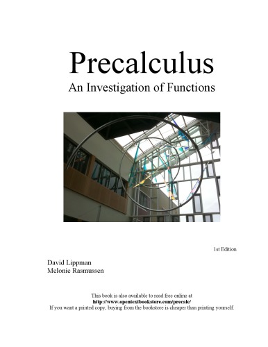 Precalculus An Investigation Of Functions D Lippman