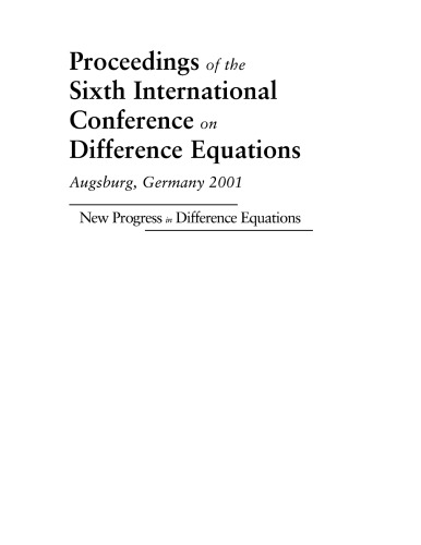 Procs Of The 6th Intl Conf On Difference Eqns B Aulbach Et Al