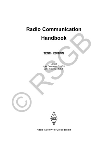 Radio Communication Handbook 10th Ed 10th Edition M Dennison