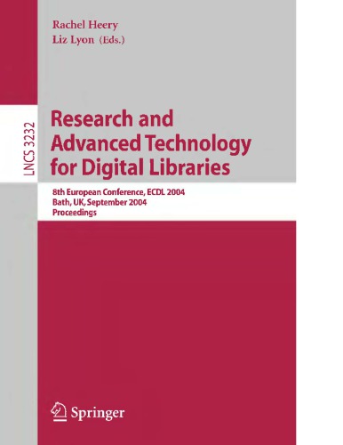 Research And Adv Tech For Digital Libraries Comp Sci R Heery