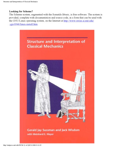 Structure And Interpretation Of Classical Mechanics G Sussman
