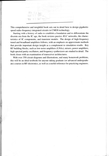 The Design Of Cmos Rf Ics T Lee