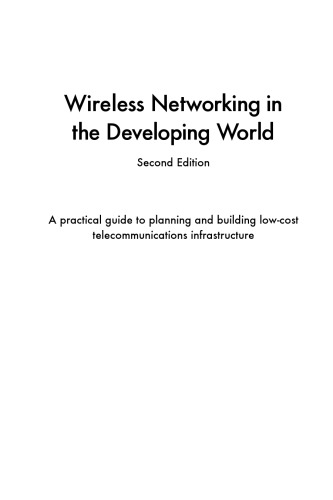 Wireless Ntwkg In The Developing World 2nd Ed R Flickenger