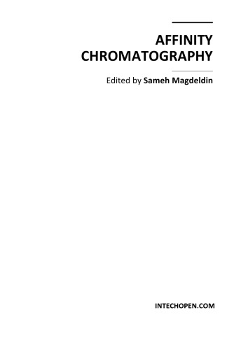 Affinity Chromatography Sameh Magdeldin