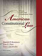 American Constitutional Law Essays Cases And Comparative Notes V 1 3rd Ed Donald P Kommers John E Finn Gary J Jacobsohn