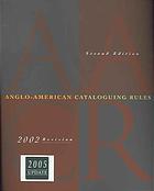 Angloamerican Cataloguing Rules Joint Steering Committee For Revision Of Aacr American Library Association Canadian Library Association Chartered Institute Of Library And Information Professionals Great Britain Et Al
