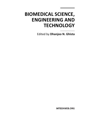 Biomedical Science Engineering And Technology Dhanjoo N Ghista