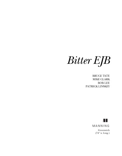 Bitter Ejb Bruce Tate Et Al