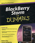 Blackberry Storm For Dummies Robert Kao Dante Sarigumba