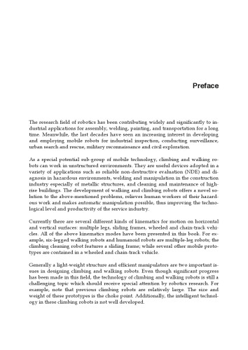 Climbing Walking Robots Towards New Applications Houxiang Zhang