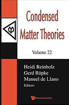 Condensed Matter Theories H Reinholz Et Al