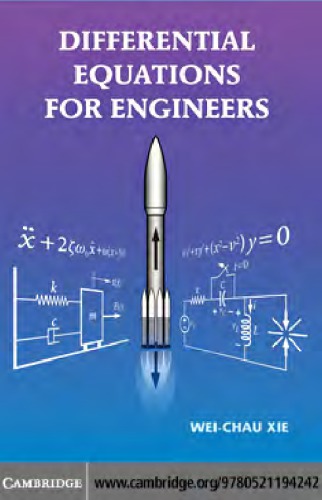 Differential Equations For Engineers Weichau Xie