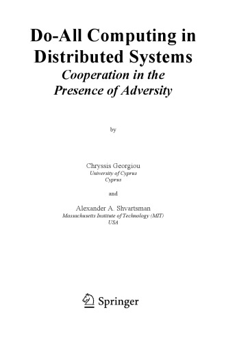 Doall Computing In Distributed Systems C Georgiou Alex Allister Shvartsman