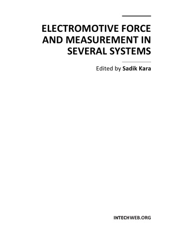 Electromotive Force And Measurement In Several Systems Sadik Kara