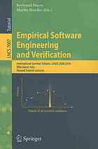 Empirical Software Engineering And Verification International Summer Schools Laser 20082010 Elba Island Italy Revised Tutorial Lectures 1st Edition Mark Harman
