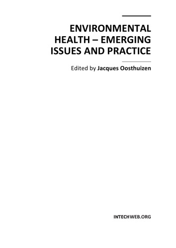 Environmental Health Emerging Issues And Practice Jacques Oosthuizen